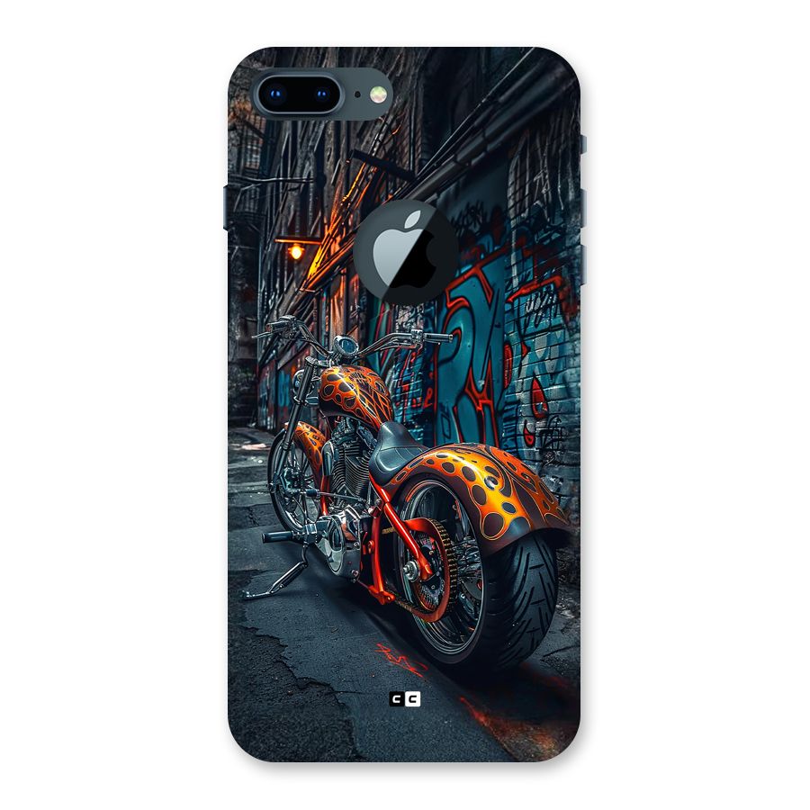 Orange Fatbike Back Case for iPhone 7 Plus Logo Cut