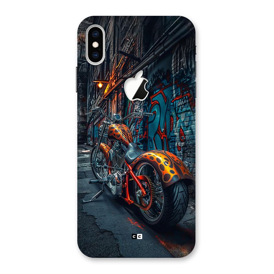 Orange Fatbike Back Case for iPhone XS Max Apple Cut