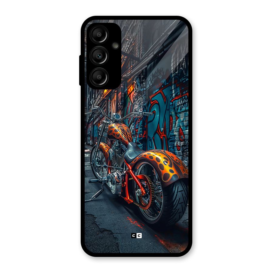 Orange Fatbike Glass Back Case for Galaxy A14 5G