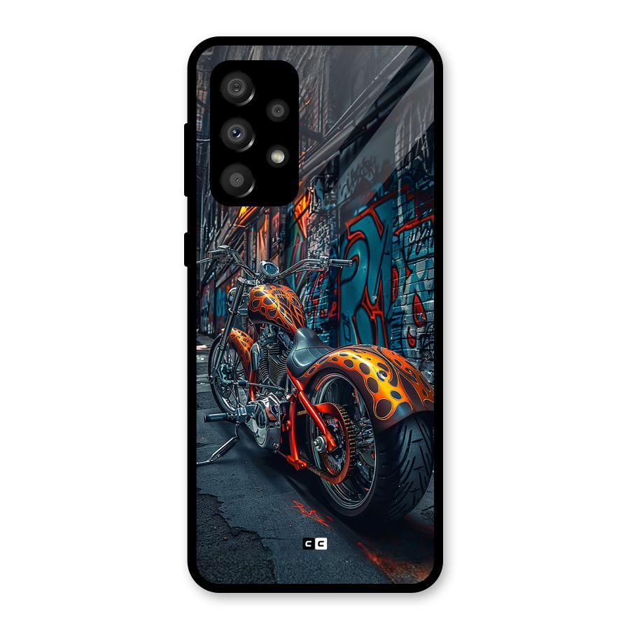 Orange Fatbike Glass Back Case for Galaxy A32