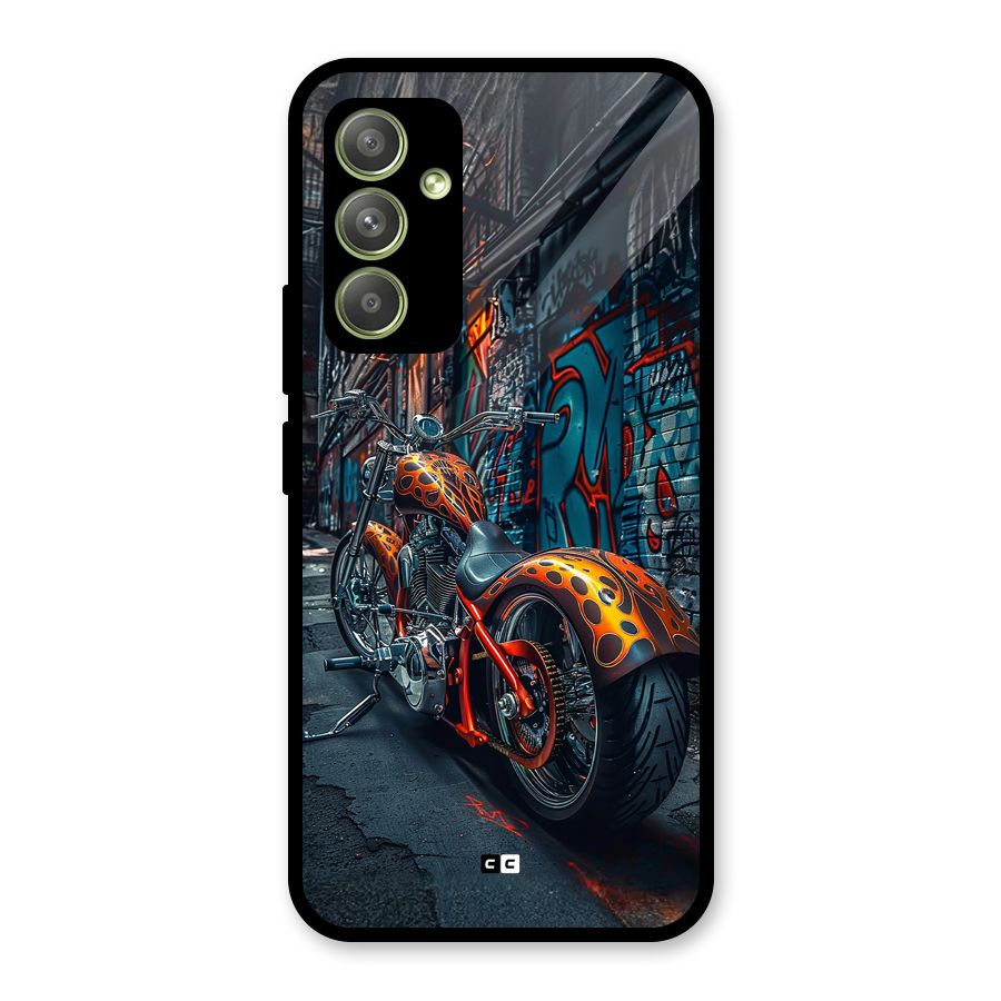 Orange Fatbike Glass Back Case for Galaxy A54