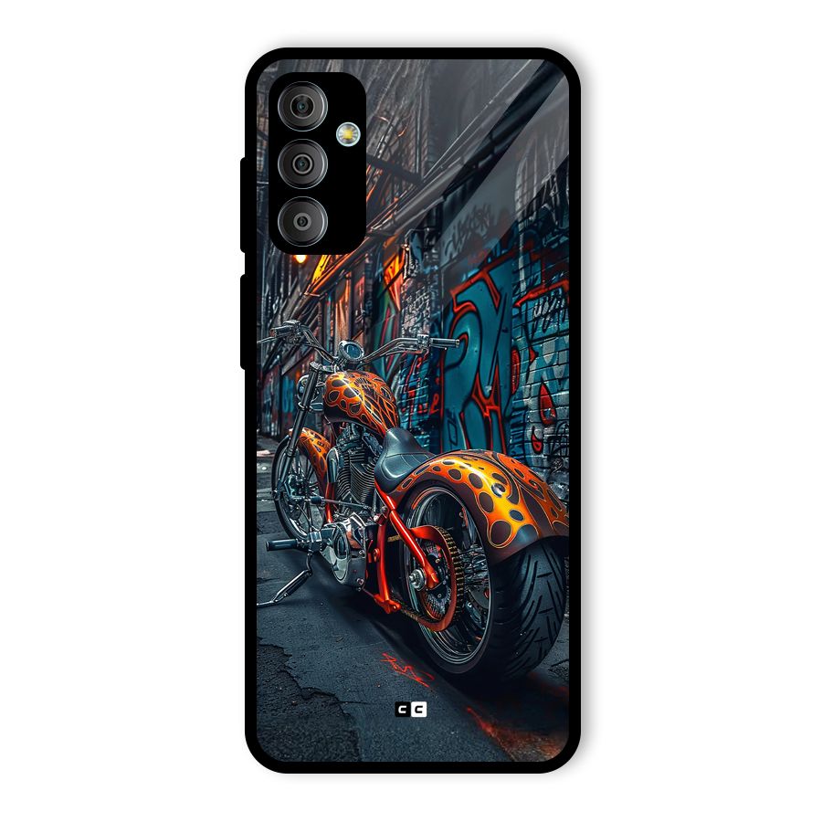 Orange Fatbike Glass Back Case for Galaxy F23