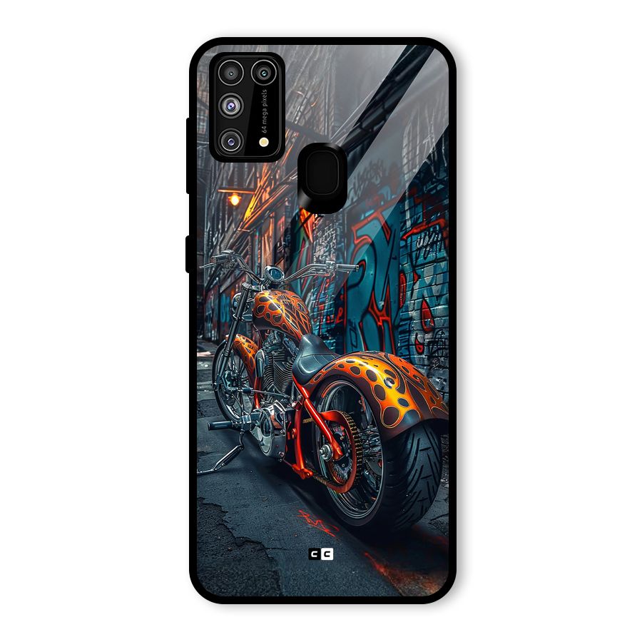 Orange Fatbike Glass Back Case for Galaxy F41