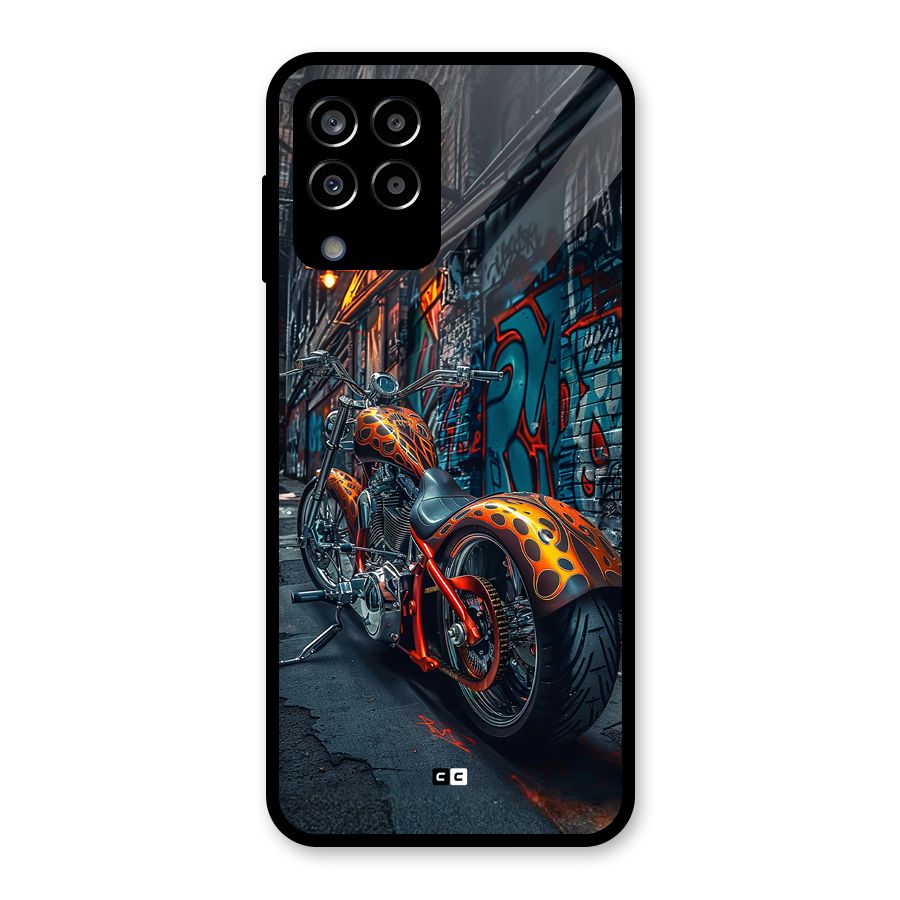 Orange Fatbike Glass Back Case for Galaxy M33