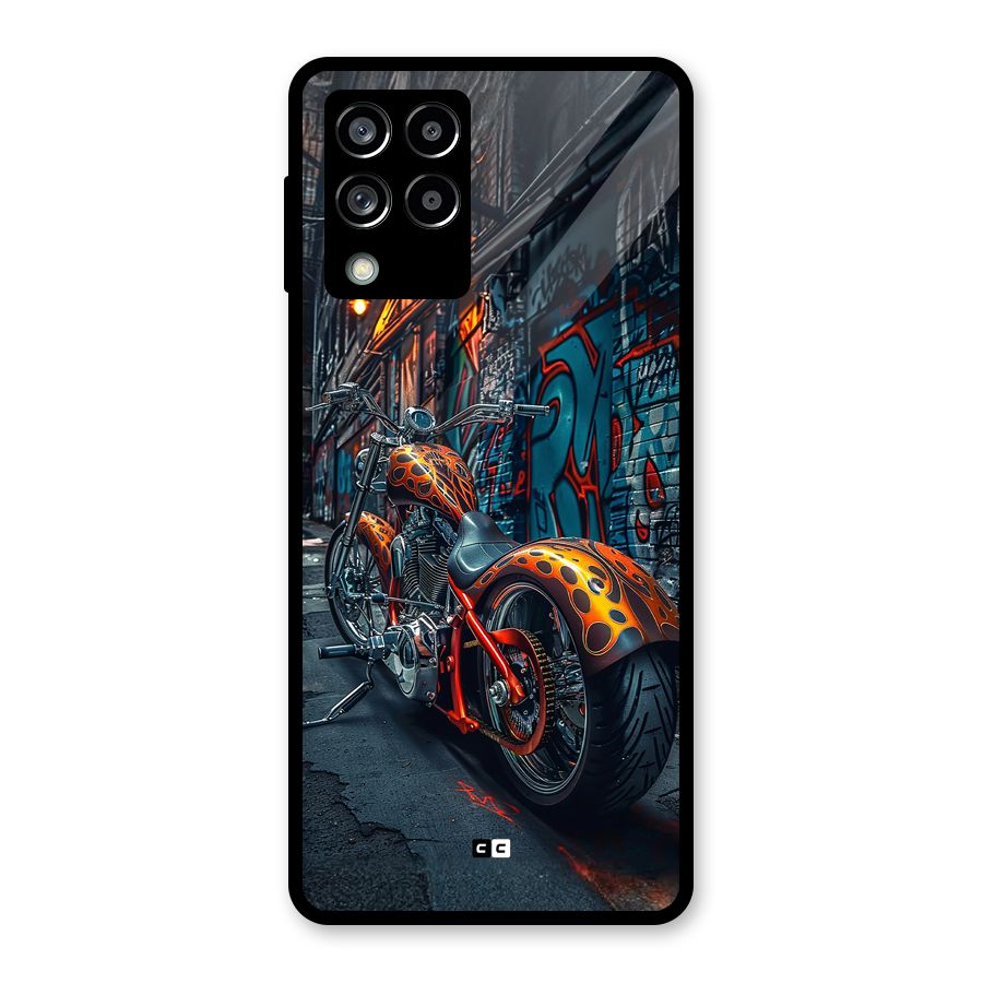 Orange Fatbike Glass Back Case for Galaxy M53 5G