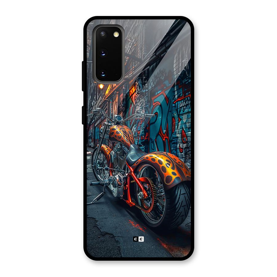 Orange Fatbike Glass Back Case for Galaxy S20