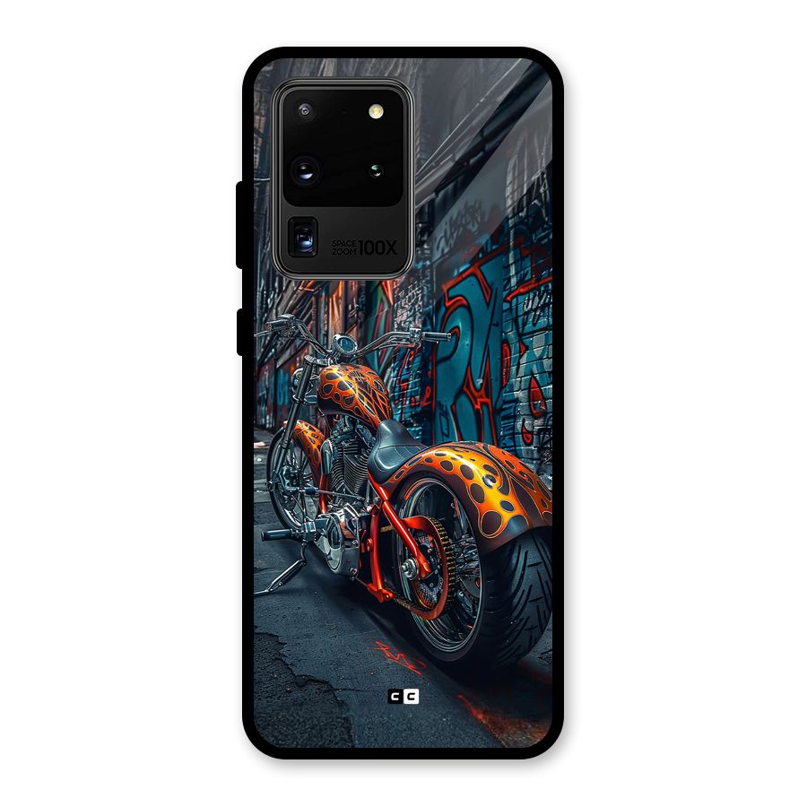 Orange Fatbike Glass Back Case for Galaxy S20 Ultra