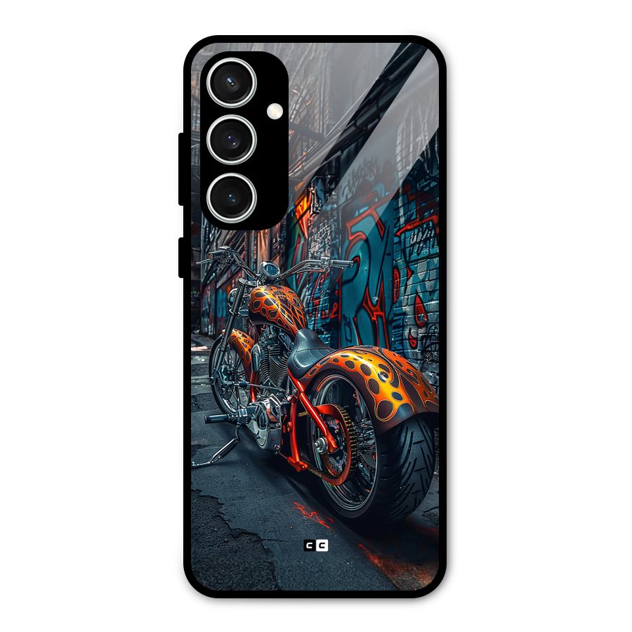 Orange Fatbike Glass Back Case for Galaxy S23 FE