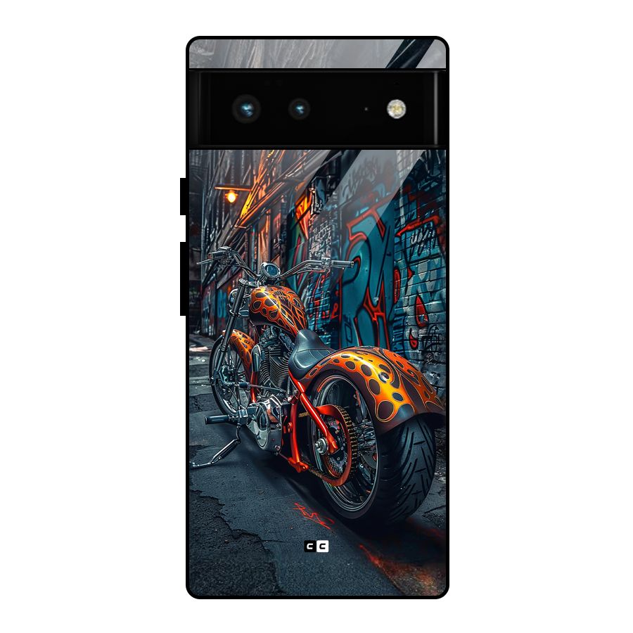 Orange Fatbike Glass Back Case for Google Pixel 6