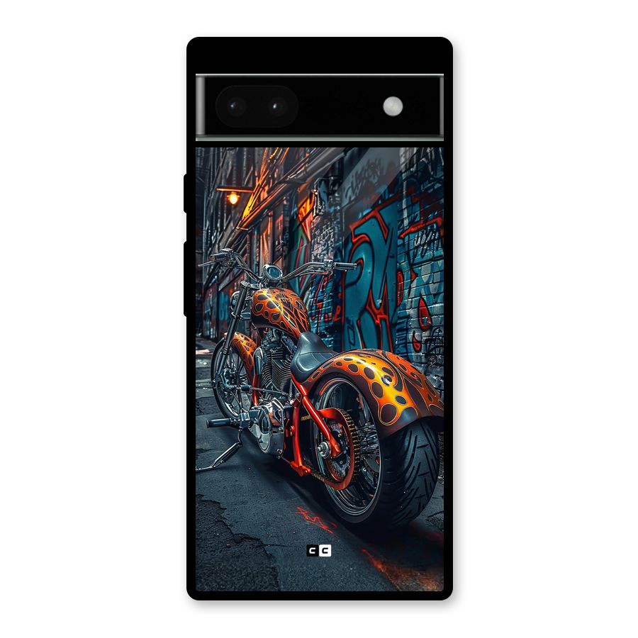Orange Fatbike Glass Back Case for Google Pixel 6a