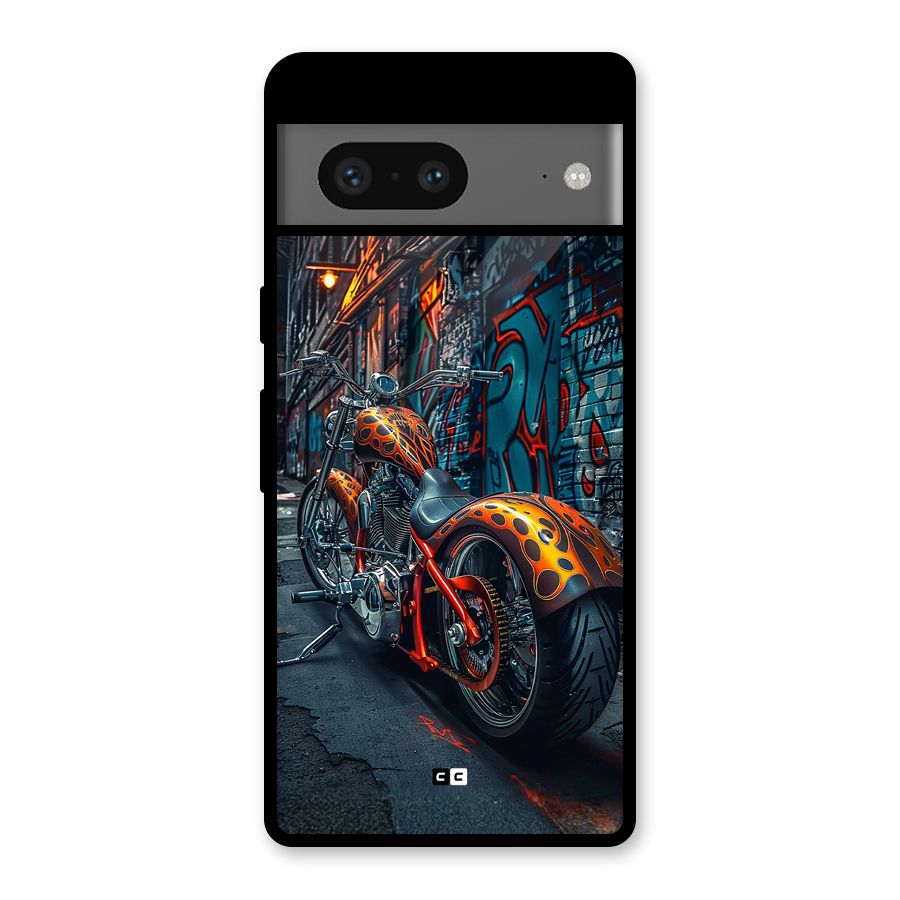 Orange Fatbike Glass Back Case for Google Pixel 7