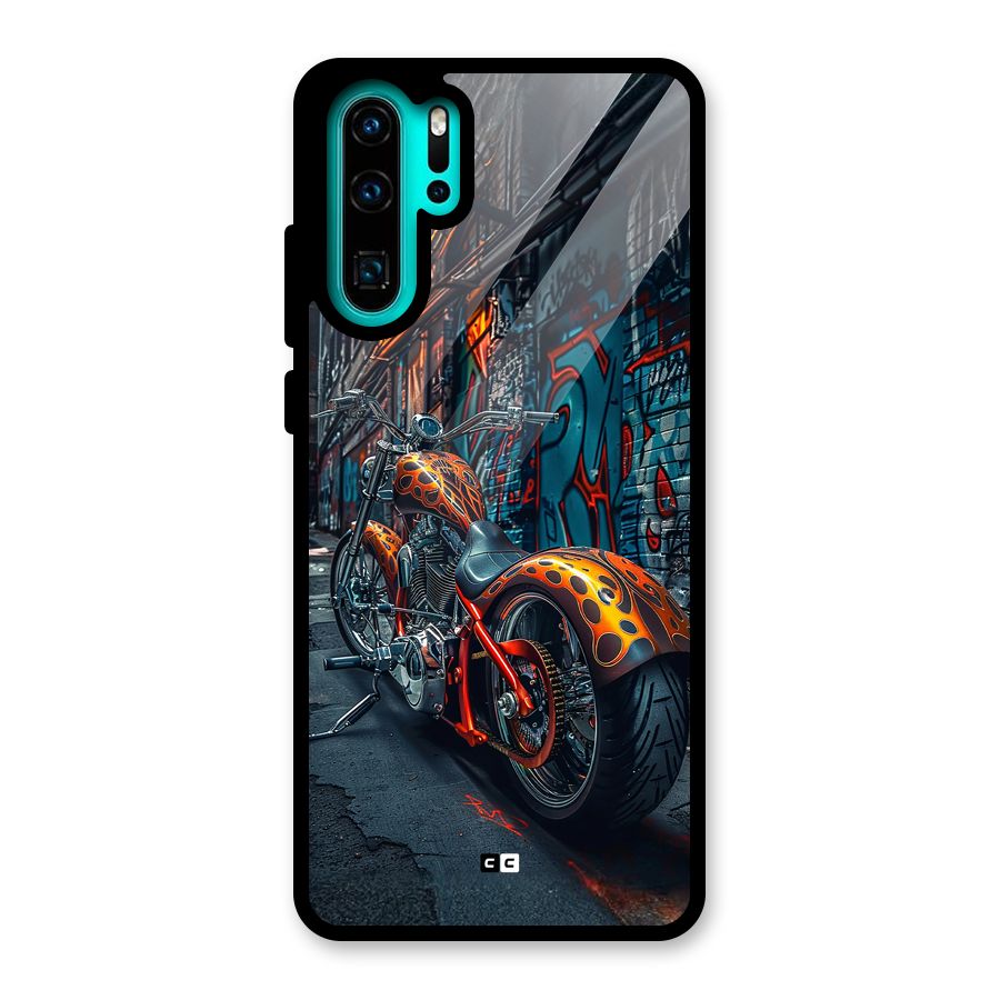 Orange Fatbike Glass Back Case for Huawei P30 Pro