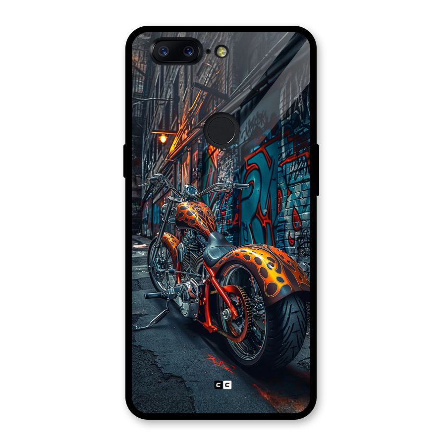 Orange Fatbike Glass Back Case for OnePlus 5T
