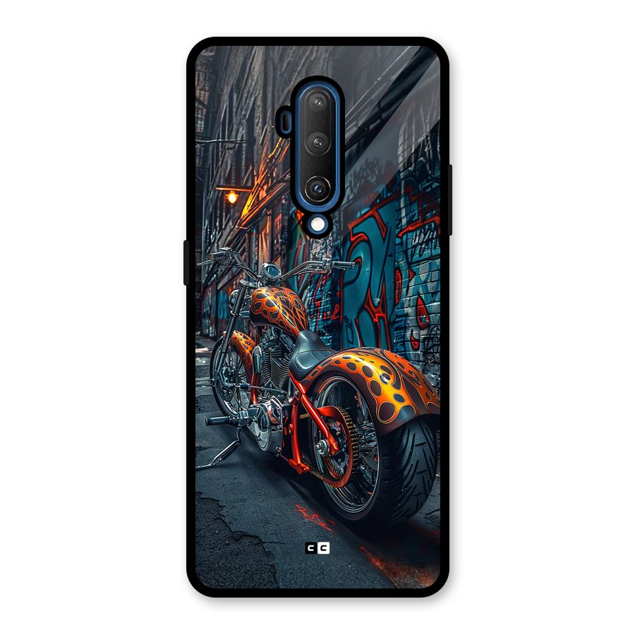 Orange Fatbike Glass Back Case for OnePlus 7T Pro