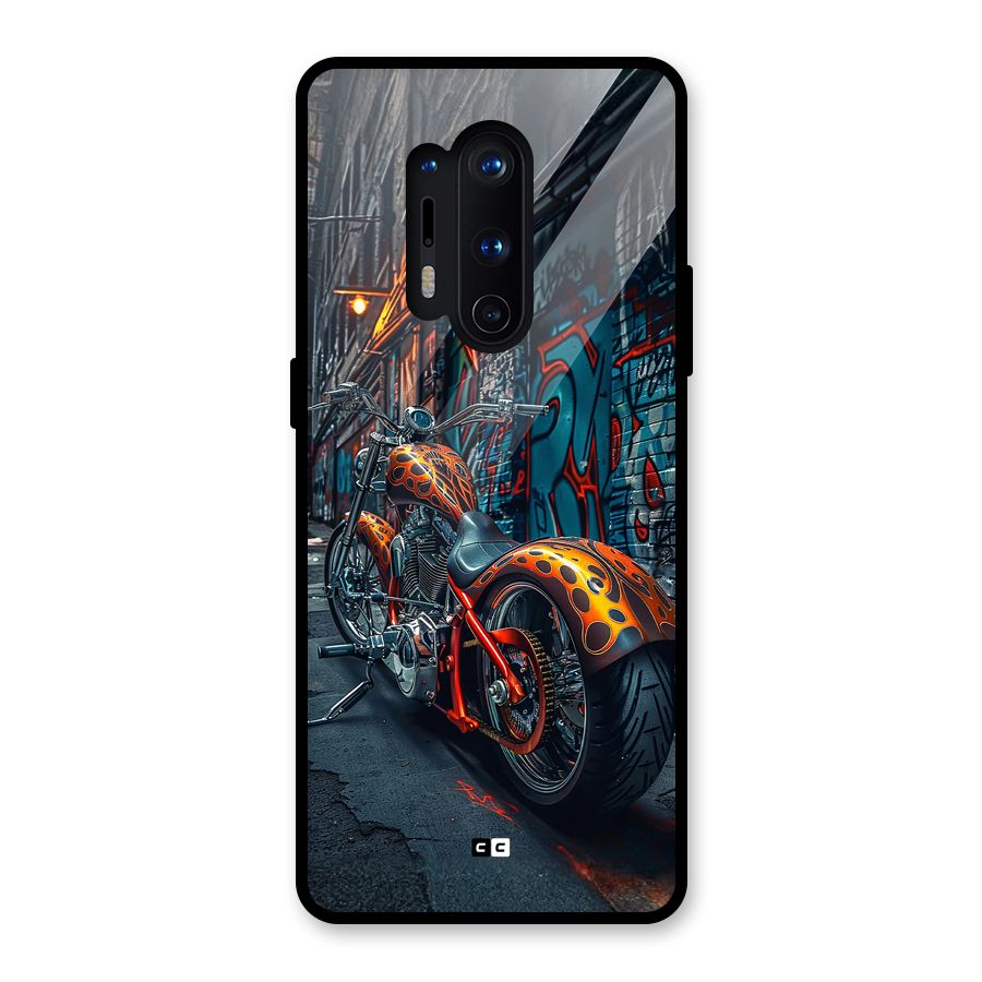 Orange Fatbike Glass Back Case for OnePlus 8 Pro