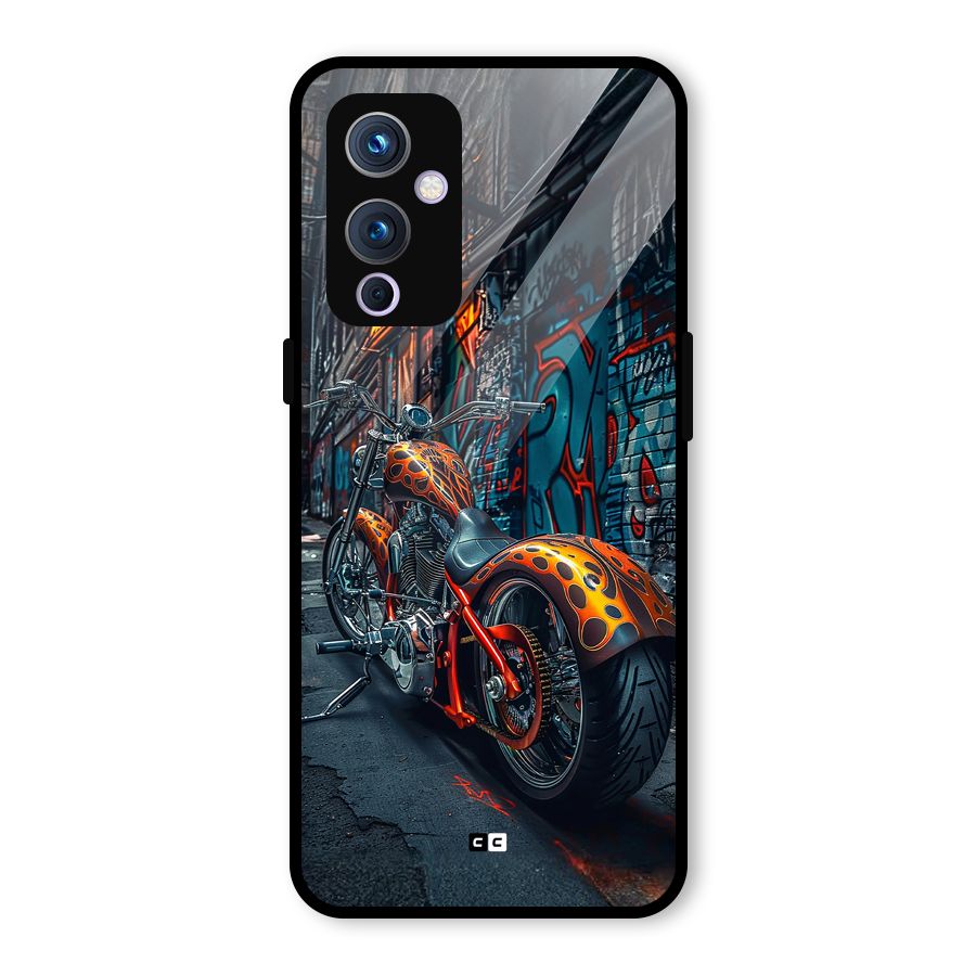 Orange Fatbike Glass Back Case for OnePlus 9