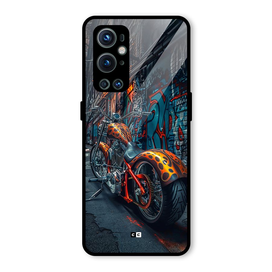 Orange Fatbike Glass Back Case for OnePlus 9 Pro