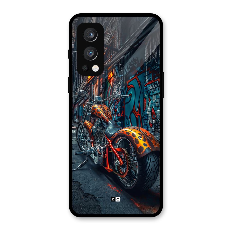 Orange Fatbike Glass Back Case for OnePlus Nord 2 5G