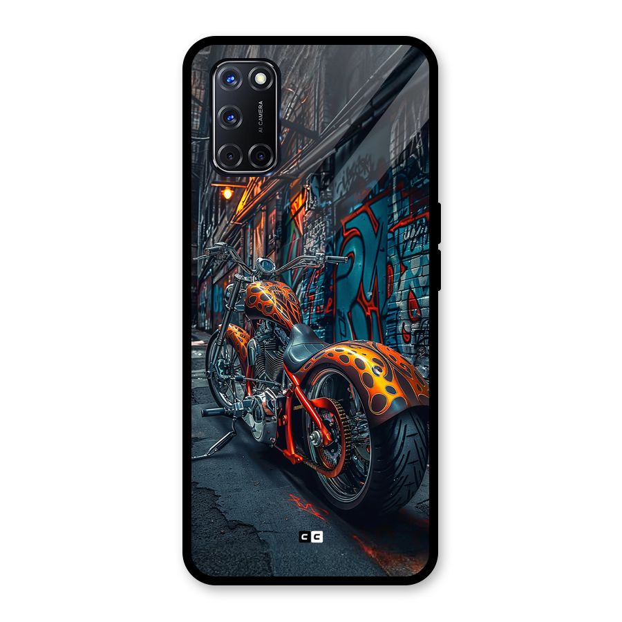 Orange Fatbike Glass Back Case for Oppo A52