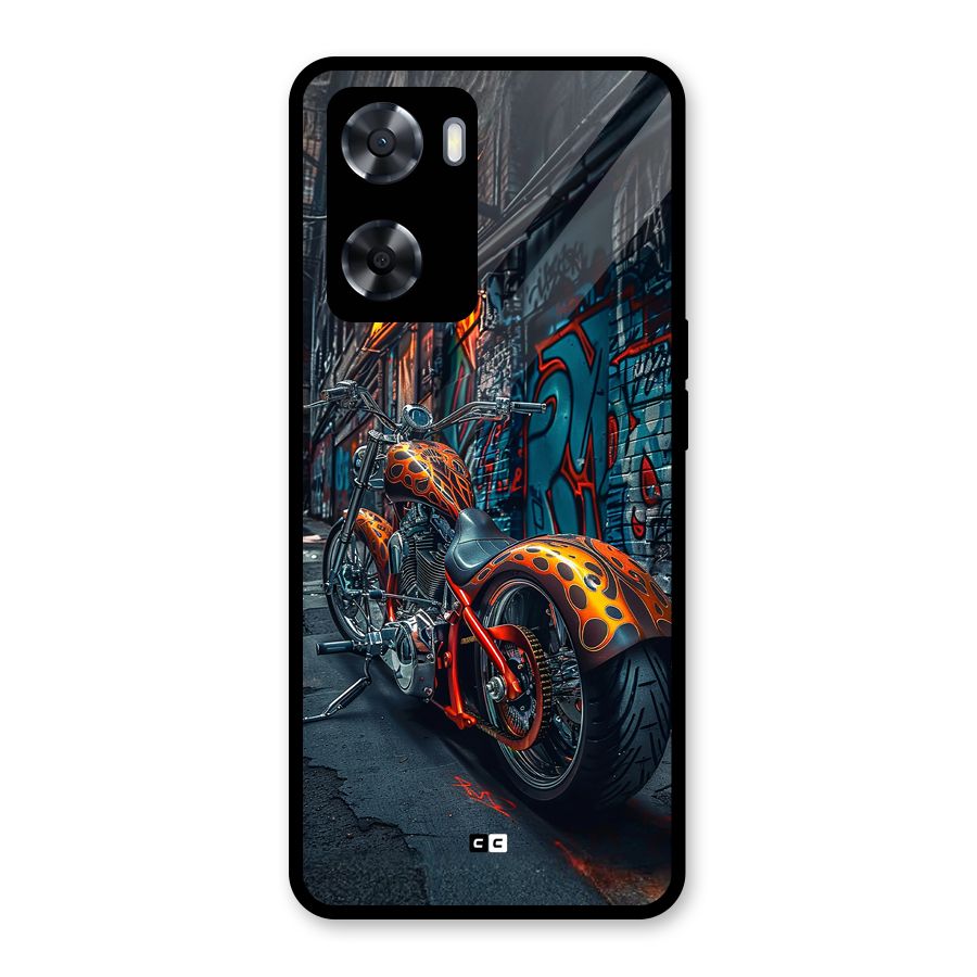 Orange Fatbike Glass Back Case for Oppo A57 2022