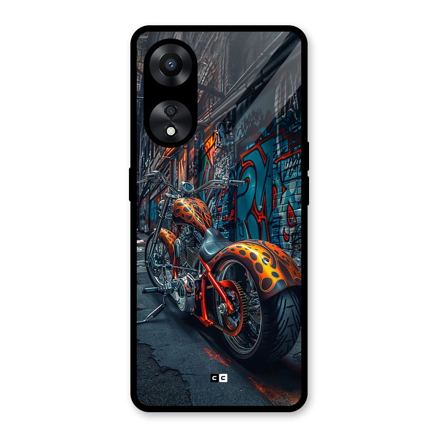 Orange Fatbike Glass Back Case for Oppo A78