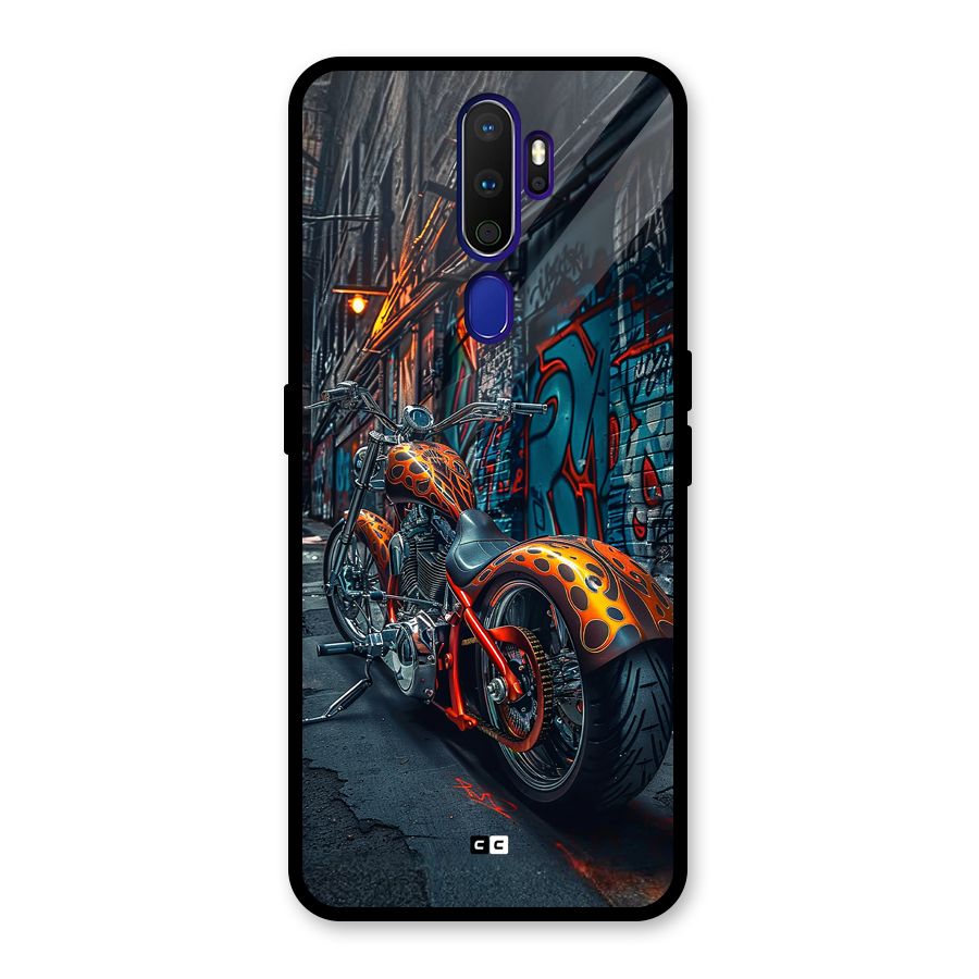 Orange Fatbike Glass Back Case for Oppo A9 (2020)