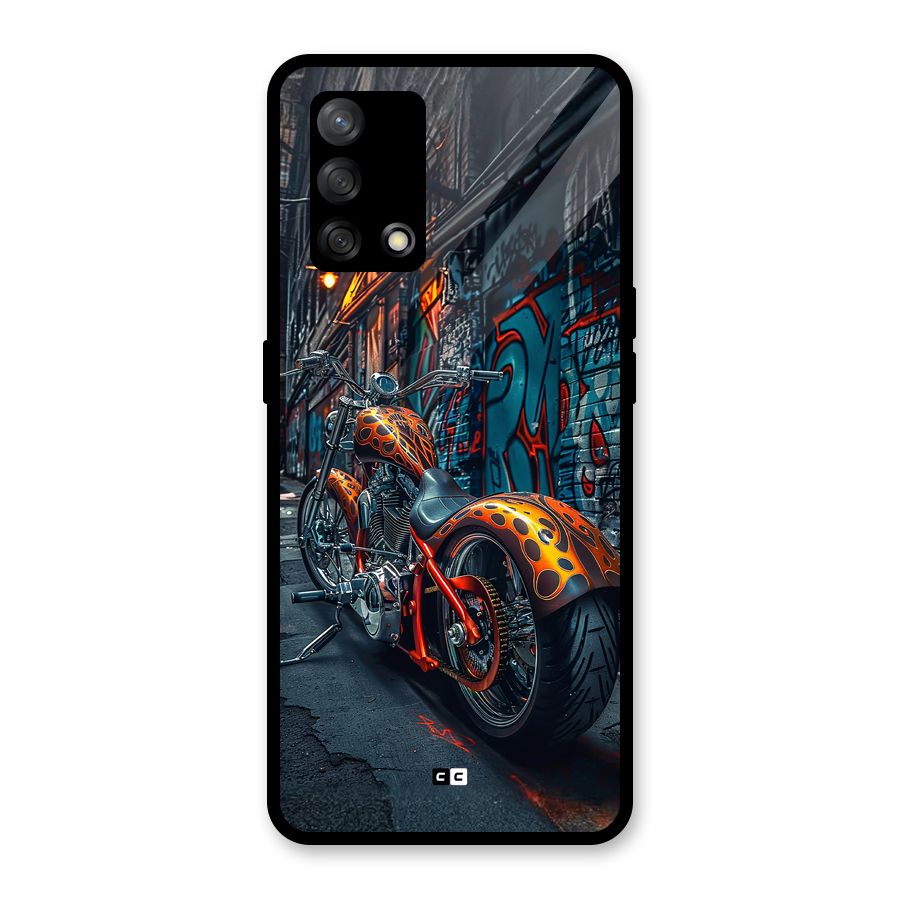 Orange Fatbike Glass Back Case for Oppo F19