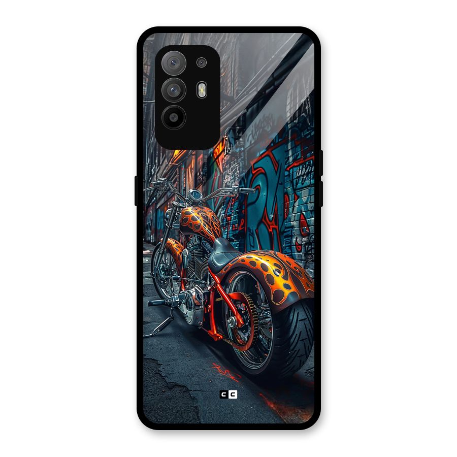 Orange Fatbike Glass Back Case for Oppo F19 Pro Plus 5G