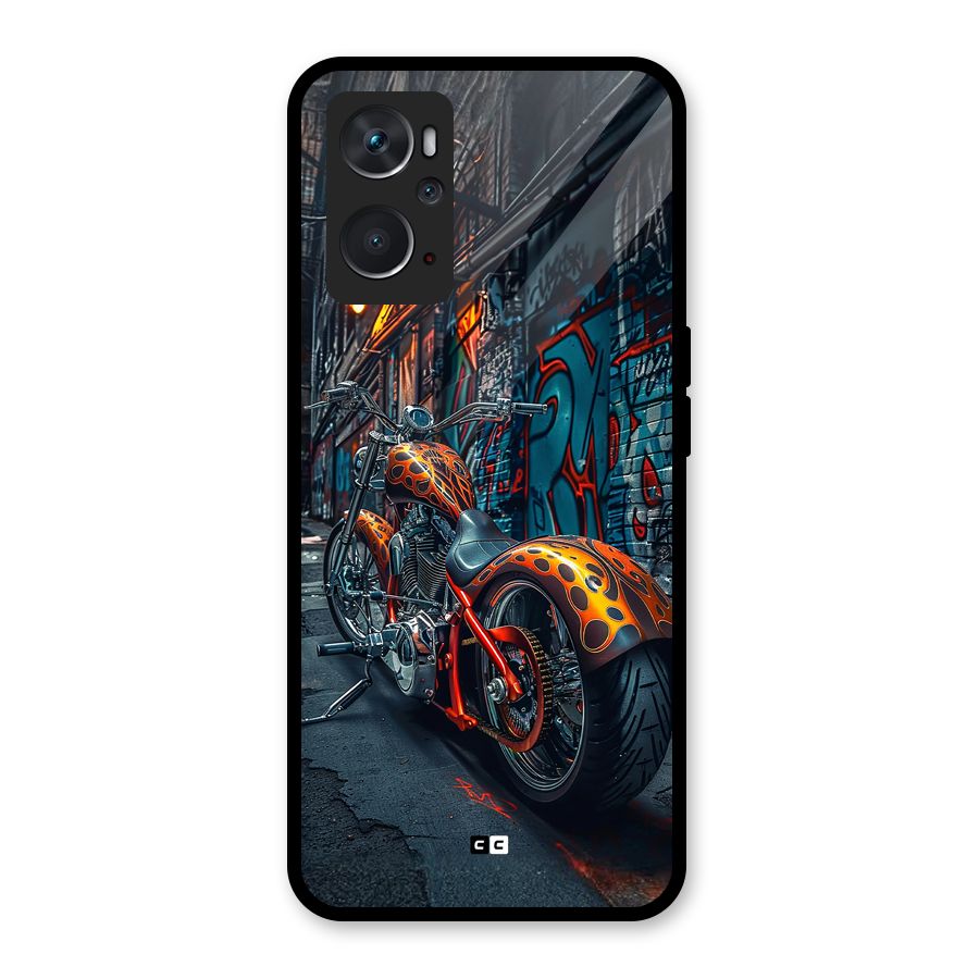 Orange Fatbike Glass Back Case for Oppo K10 4G