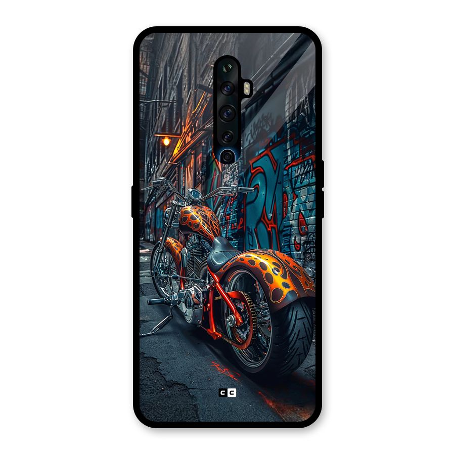 Orange Fatbike Glass Back Case for Oppo Reno2 Z