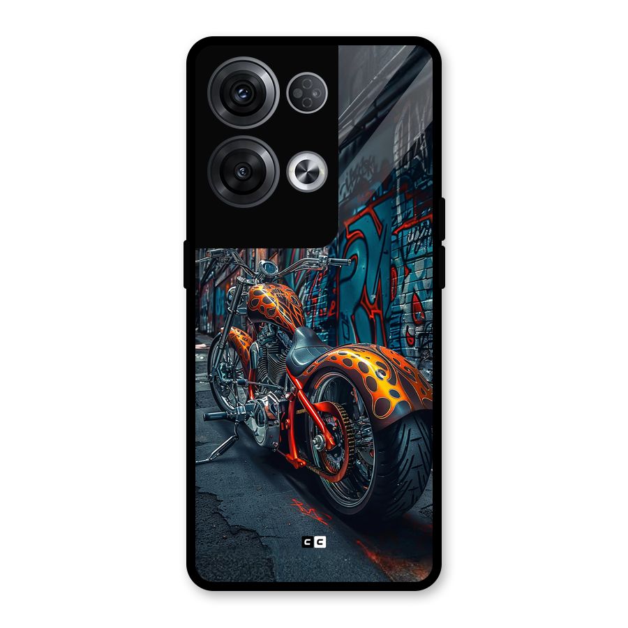 Orange Fatbike Glass Back Case for Oppo Reno8 Pro 5G