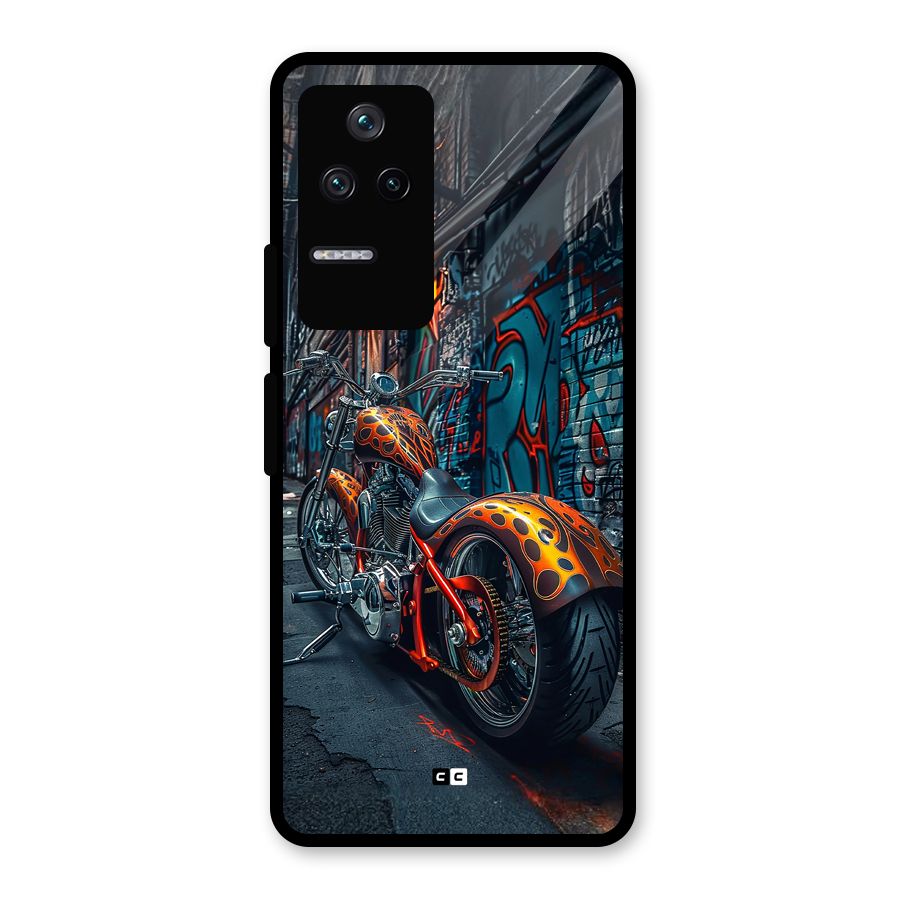 Orange Fatbike Glass Back Case for Poco F4 5G