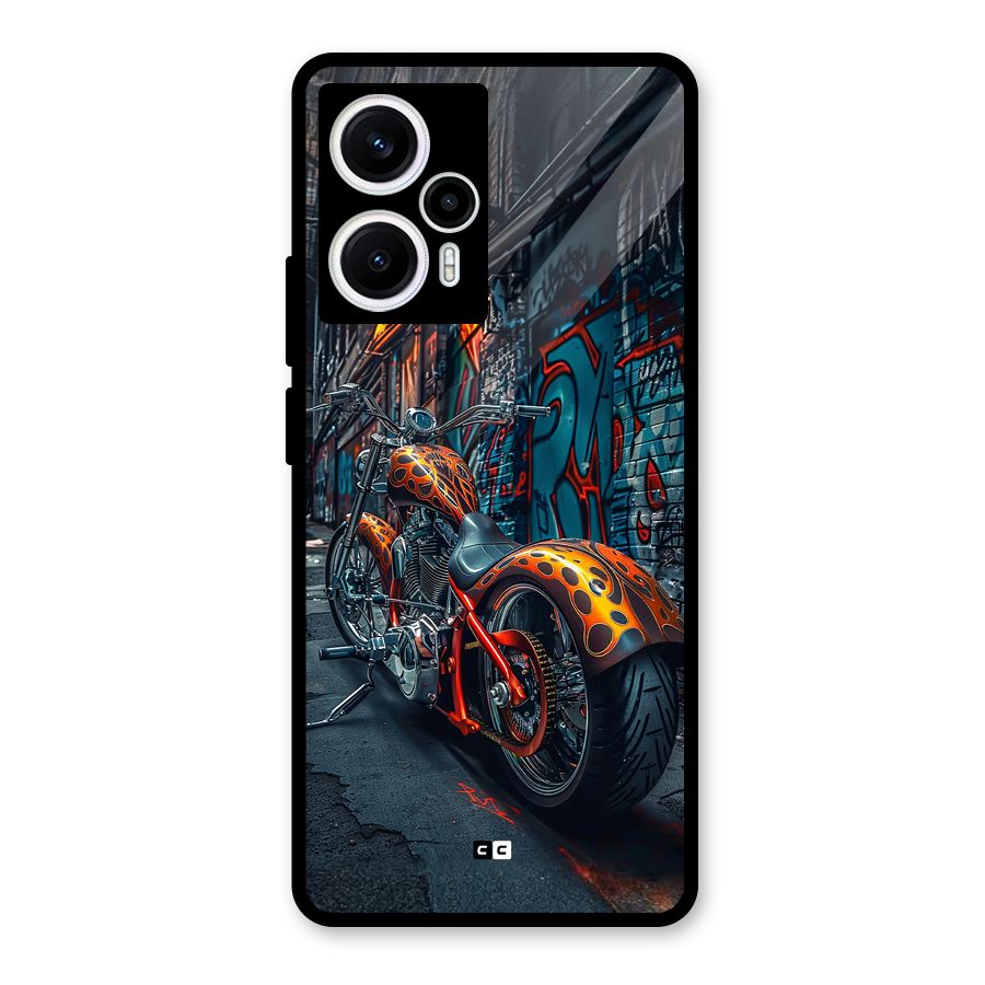 Orange Fatbike Glass Back Case for Poco F5