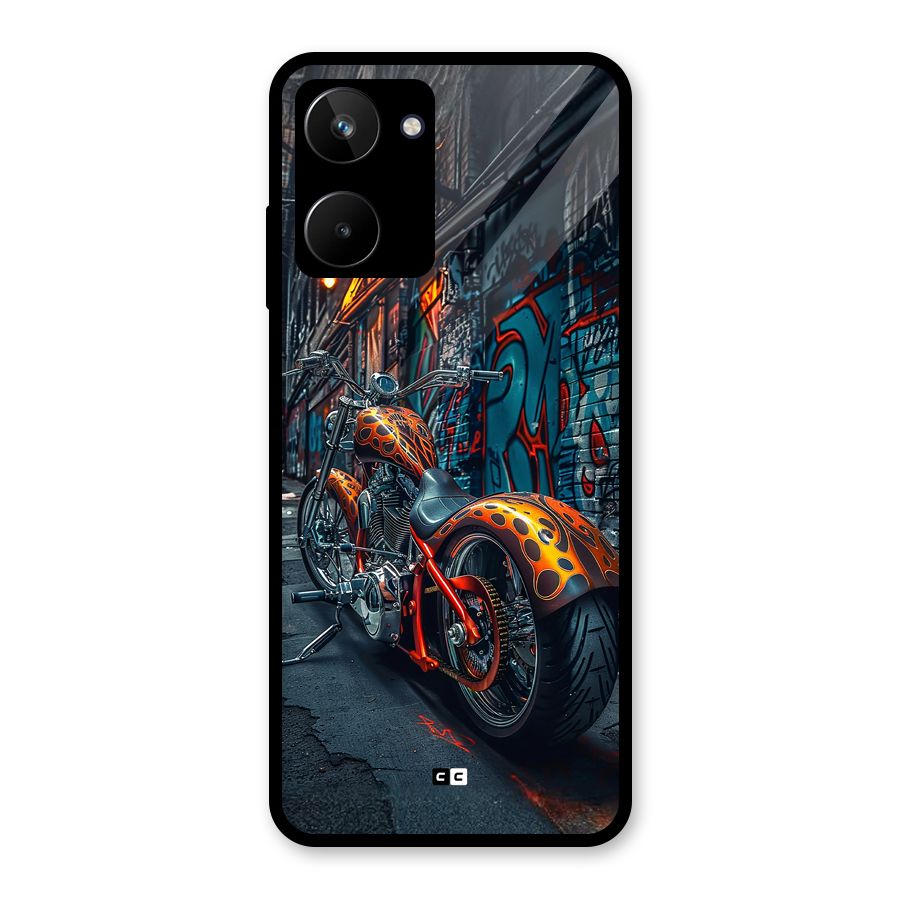 Orange Fatbike Glass Back Case for Realme 10