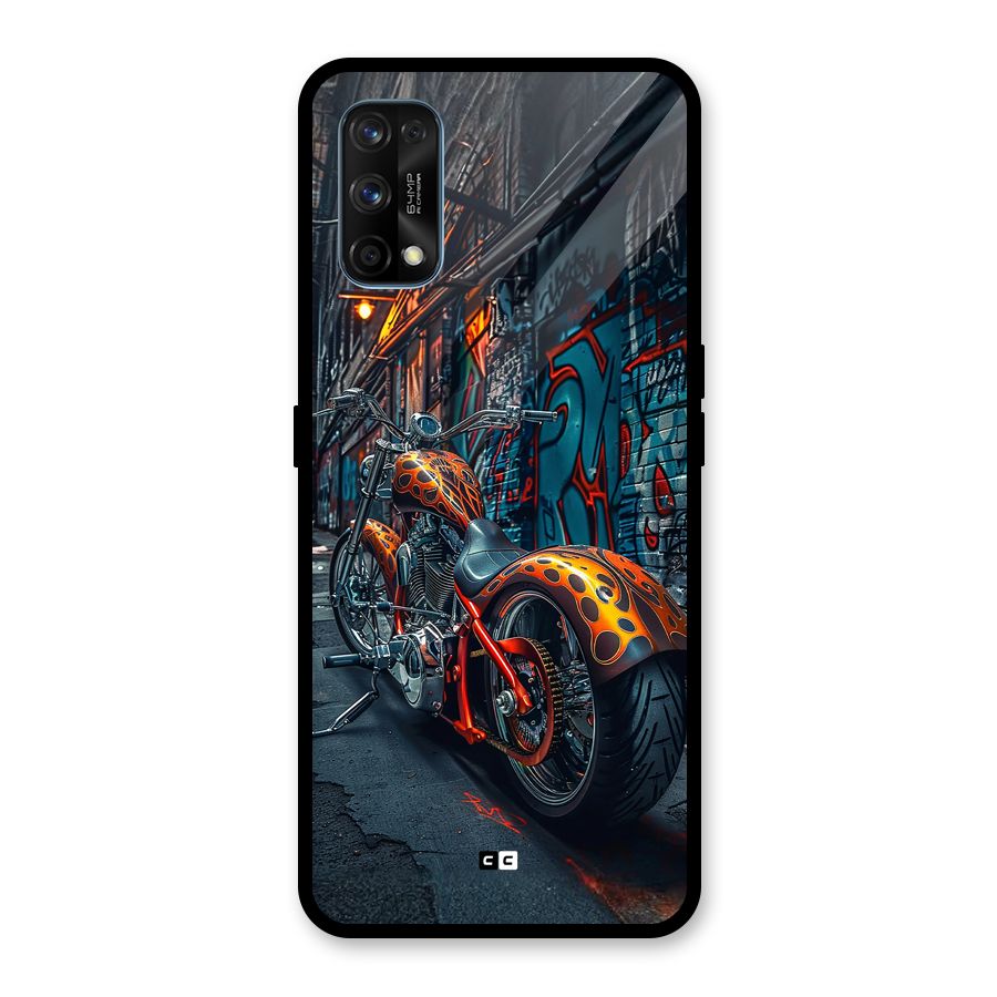 Orange Fatbike Glass Back Case for Realme 7 Pro