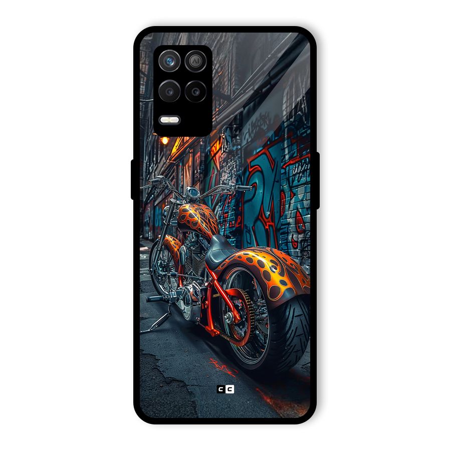 Orange Fatbike Glass Back Case for Realme 8 5G