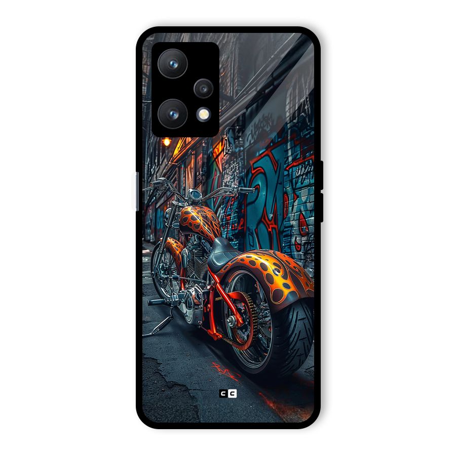 Orange Fatbike Glass Back Case for Realme 9 Pro 5G