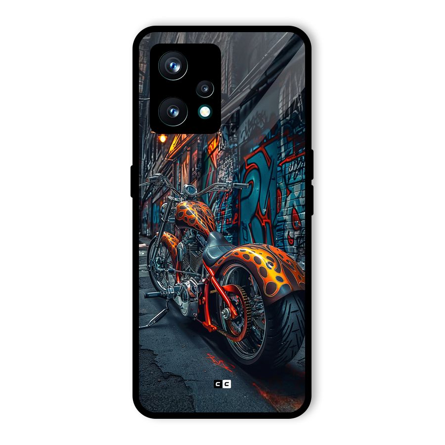 Orange Fatbike Glass Back Case for Realme 9 Pro Plus 5G