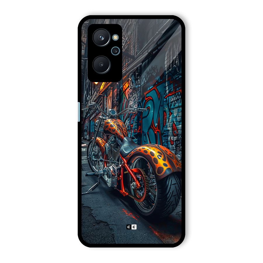 Orange Fatbike Glass Back Case for Realme 9i