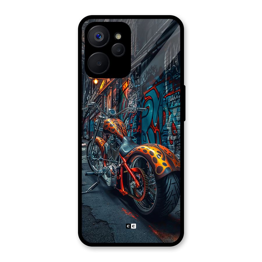 Orange Fatbike Glass Back Case for Realme 9i 5G