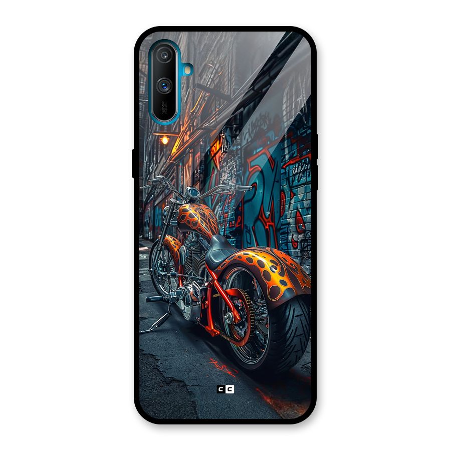 Orange Fatbike Glass Back Case for Realme C3
