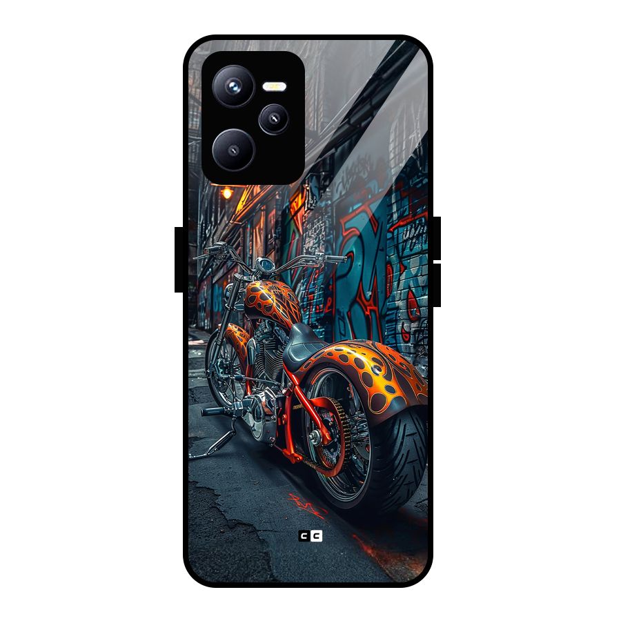 Orange Fatbike Glass Back Case for Realme C35