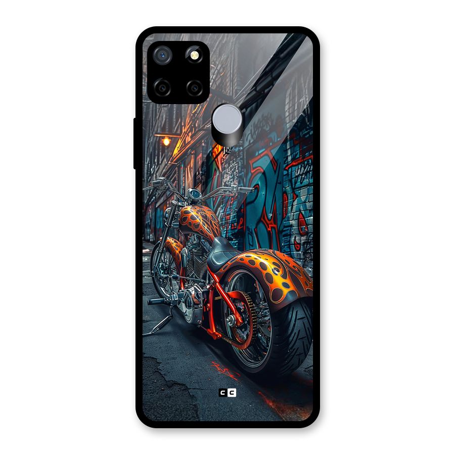 Orange Fatbike Glass Back Case for Realme Narzo 20