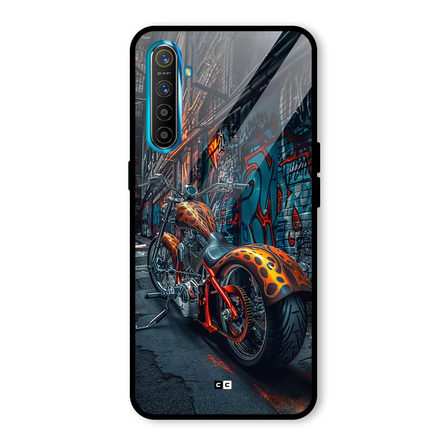 Orange Fatbike Glass Back Case for Realme XT