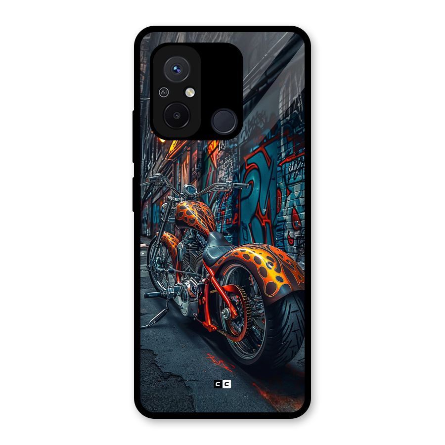 Orange Fatbike Glass Back Case for Redmi 12C