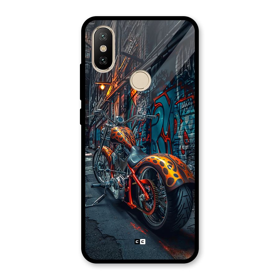 Orange Fatbike Glass Back Case for Redmi A2