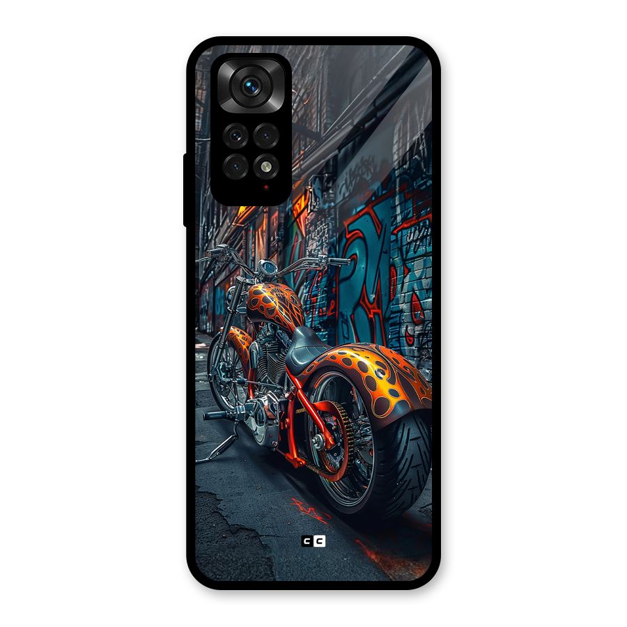 Orange Fatbike Glass Back Case for Redmi Note 11