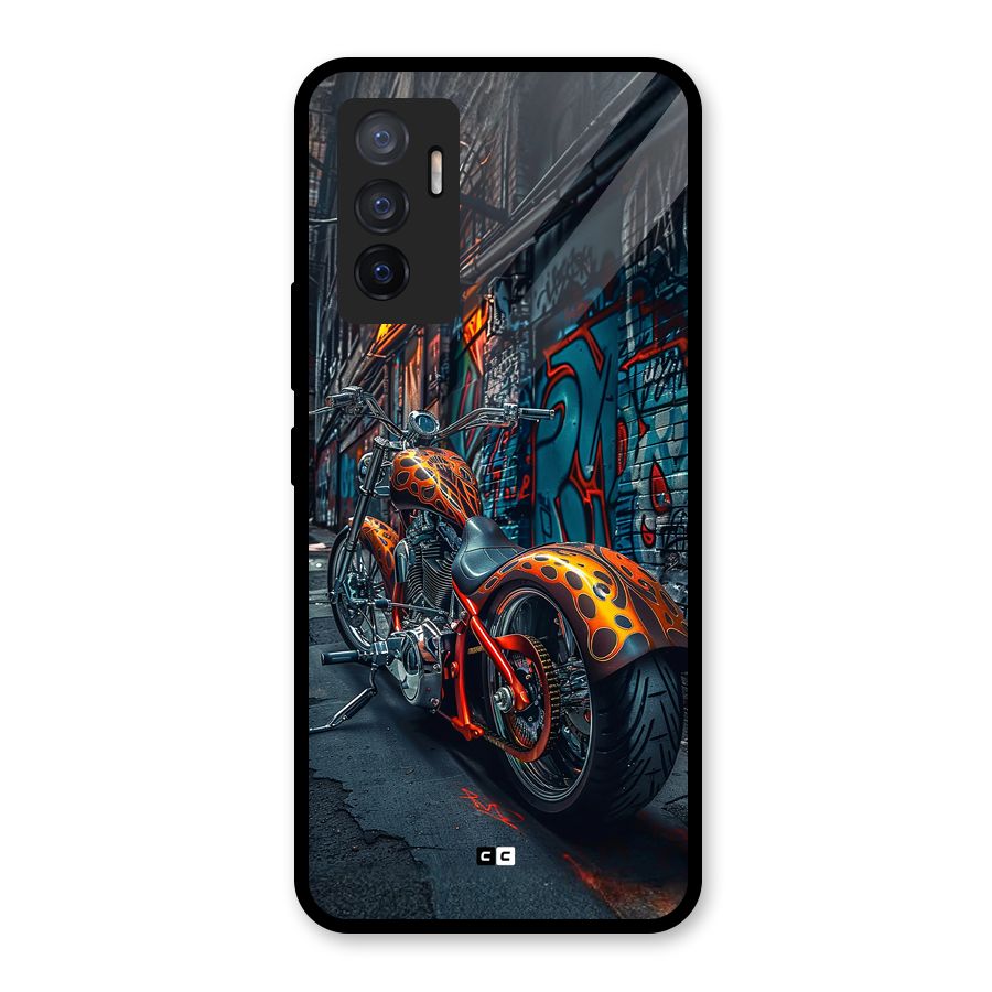 Orange Fatbike Glass Back Case for Vivo V23e