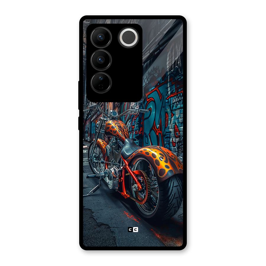 Orange Fatbike Glass Back Case for Vivo V27