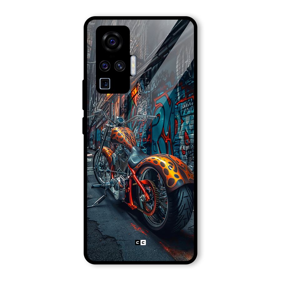 Orange Fatbike Glass Back Case for Vivo X50 Pro